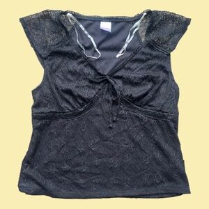 No Boundaries Black Lace women’s top NWOT